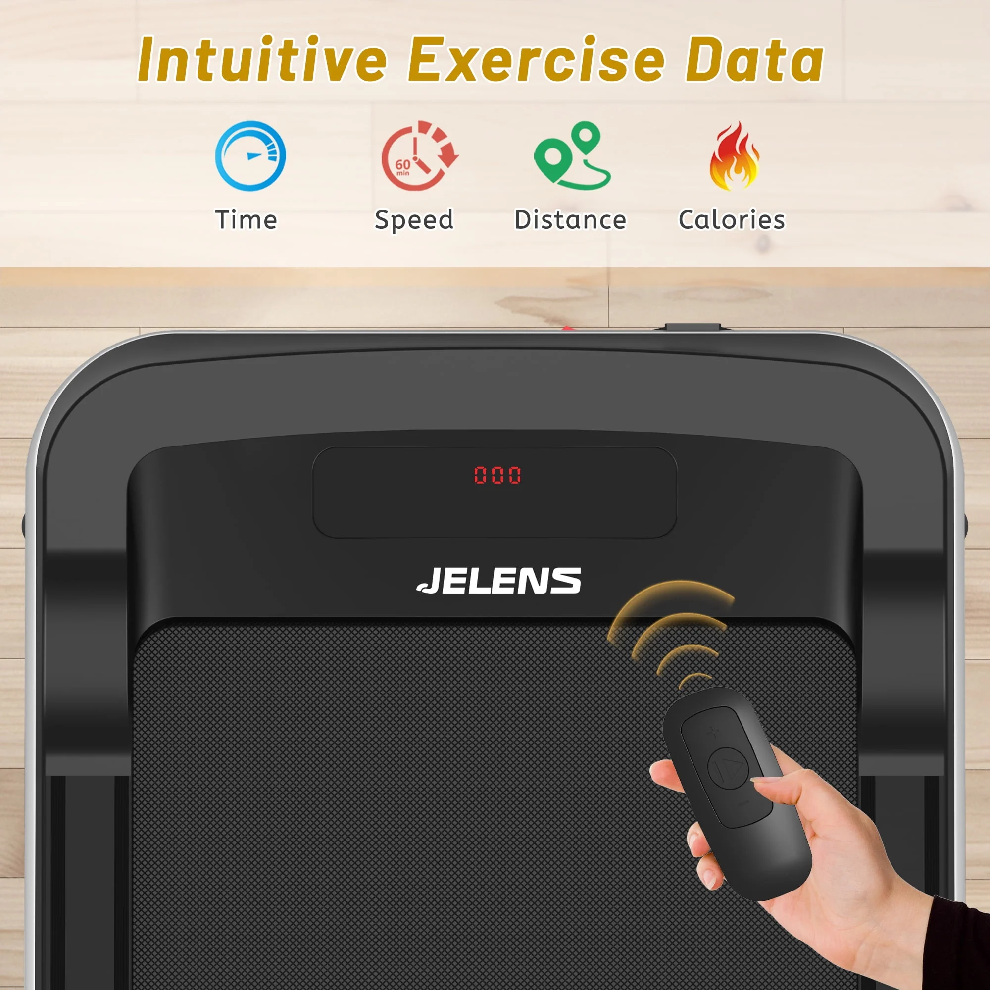 JELENS Walking Pad 2 in 1 Treadmill for Walking and Jogging, Under Desk Treadmill for Home Office