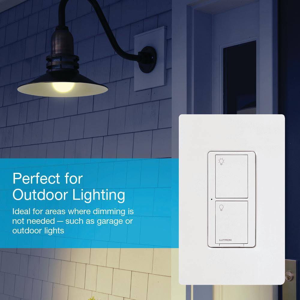 Lutron Caseta Wireless Smart Lighting Switch (2 Count) Starter Kit, White
