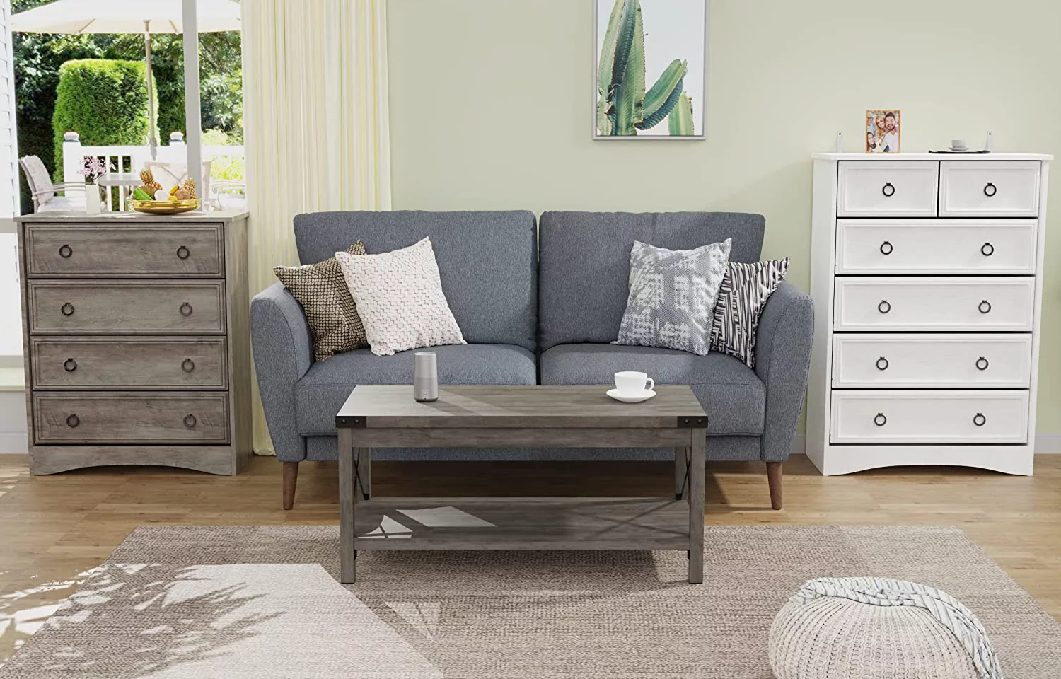 6 Drawer Dresser, White Wood Chest of Drawers Dressers for Bedroom, Living Room