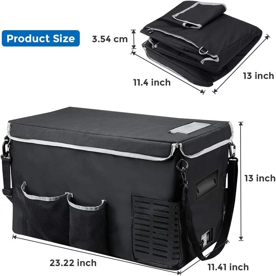 JOYTUTUS 25L Portable Car Refrigerator 26 Quart Cooler Compact RV Fridge 12/24V DC Cord and 110V AC Electric Freezer Compressor for Driving Travel