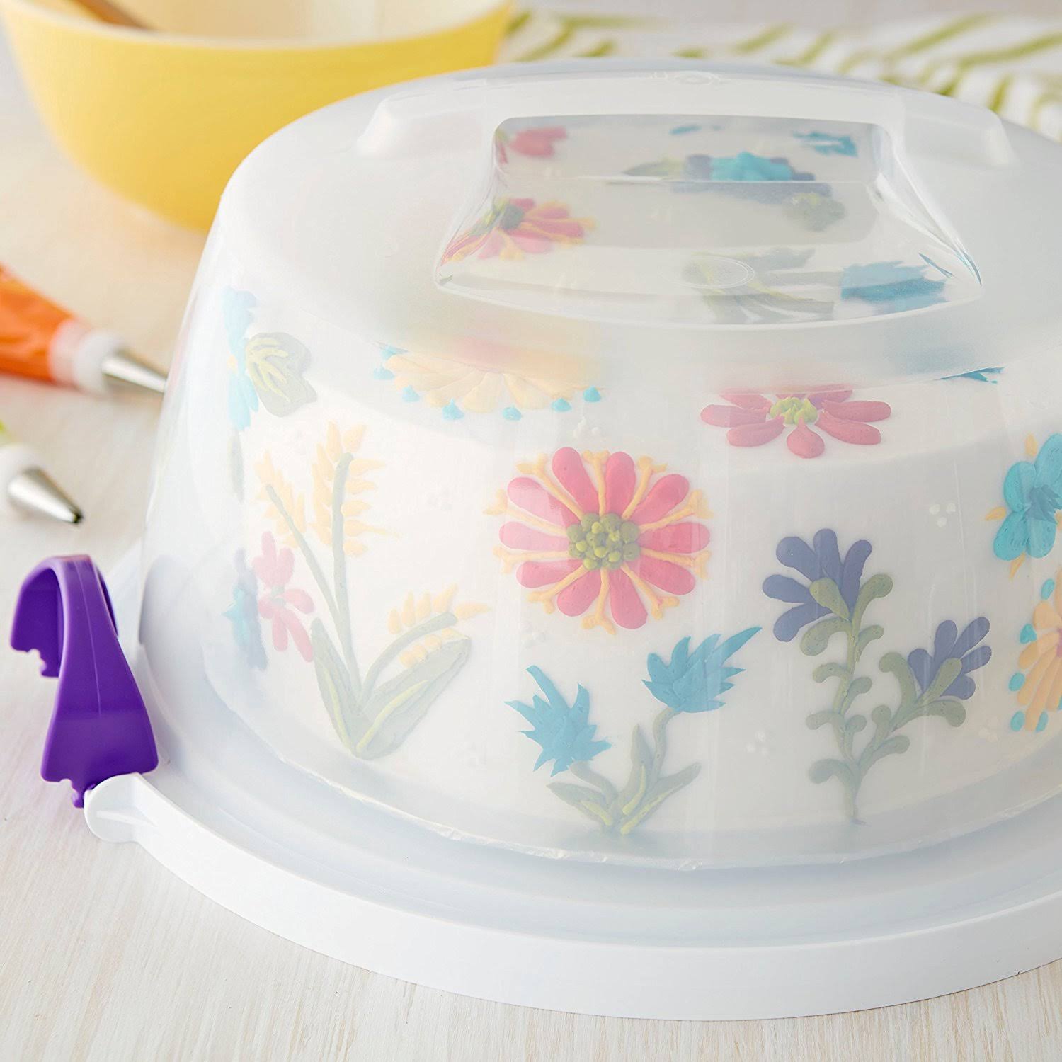 Wilton Ultimate Cake Caddy, White/Purple
