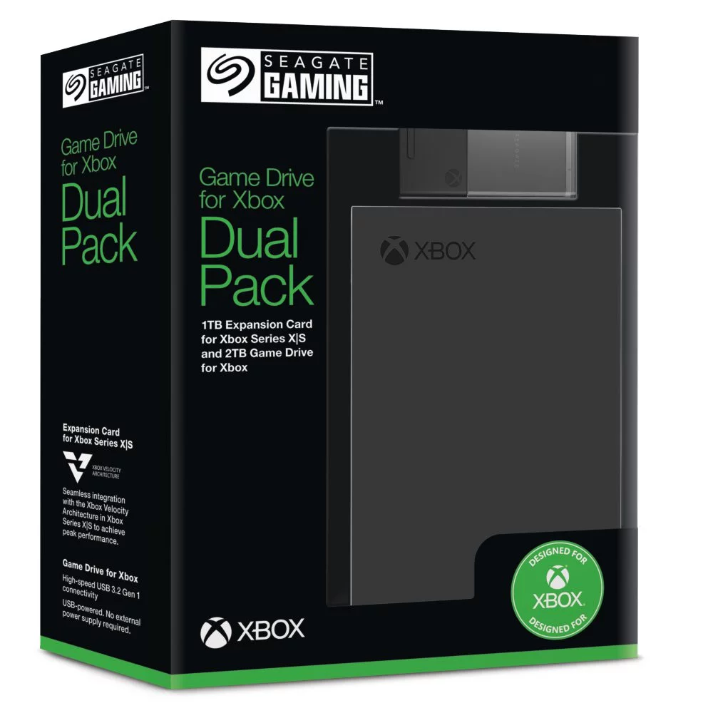 Seagate Game Drive for Xbox Dual Pack - 1TB Expansion Card for Xbox Series X|S and 2TB Game Drive for Xbox - Radiant Selections