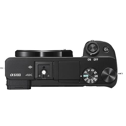 Sony a6100 Mirrorless Camera with 16-50mm Lens, 128GB Extreem Speed Memory,Microphone, 120LED Video Light, Tripod, Filters, Hood, Grip