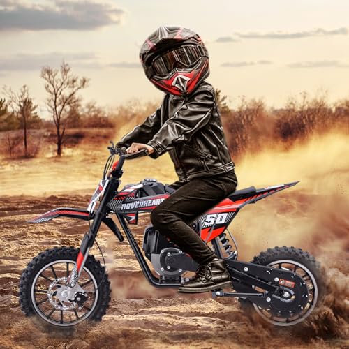Hoverheart Gas Dirt Bike, 50cc 4-Stroke Gas Powered Kids Off Road Motorcycle (Model-DB4S004) with Off-Road Tire, Suspensions, Disc Brakes