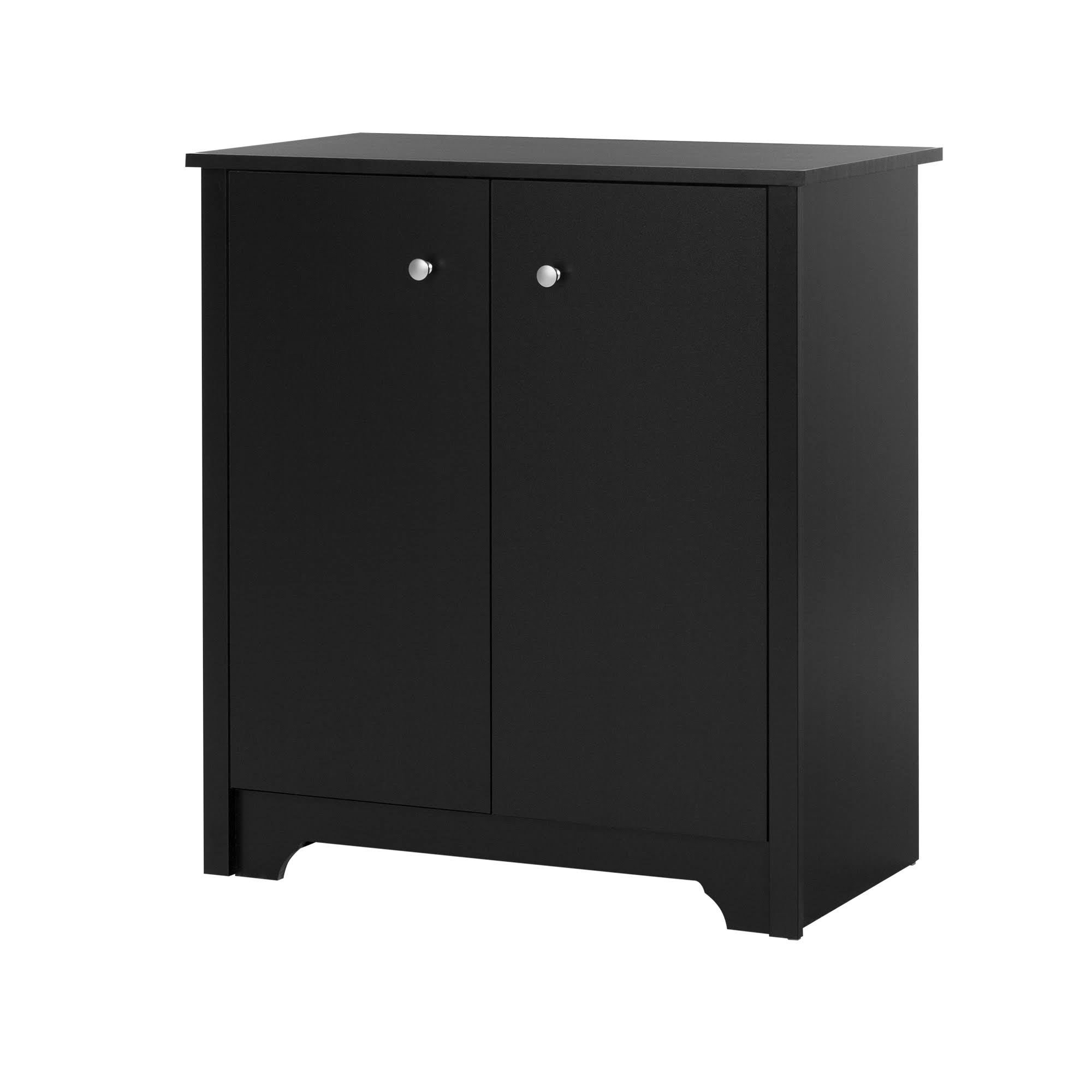 South Shore Vito Small 2-Door Storage Cabinet - Pure Black