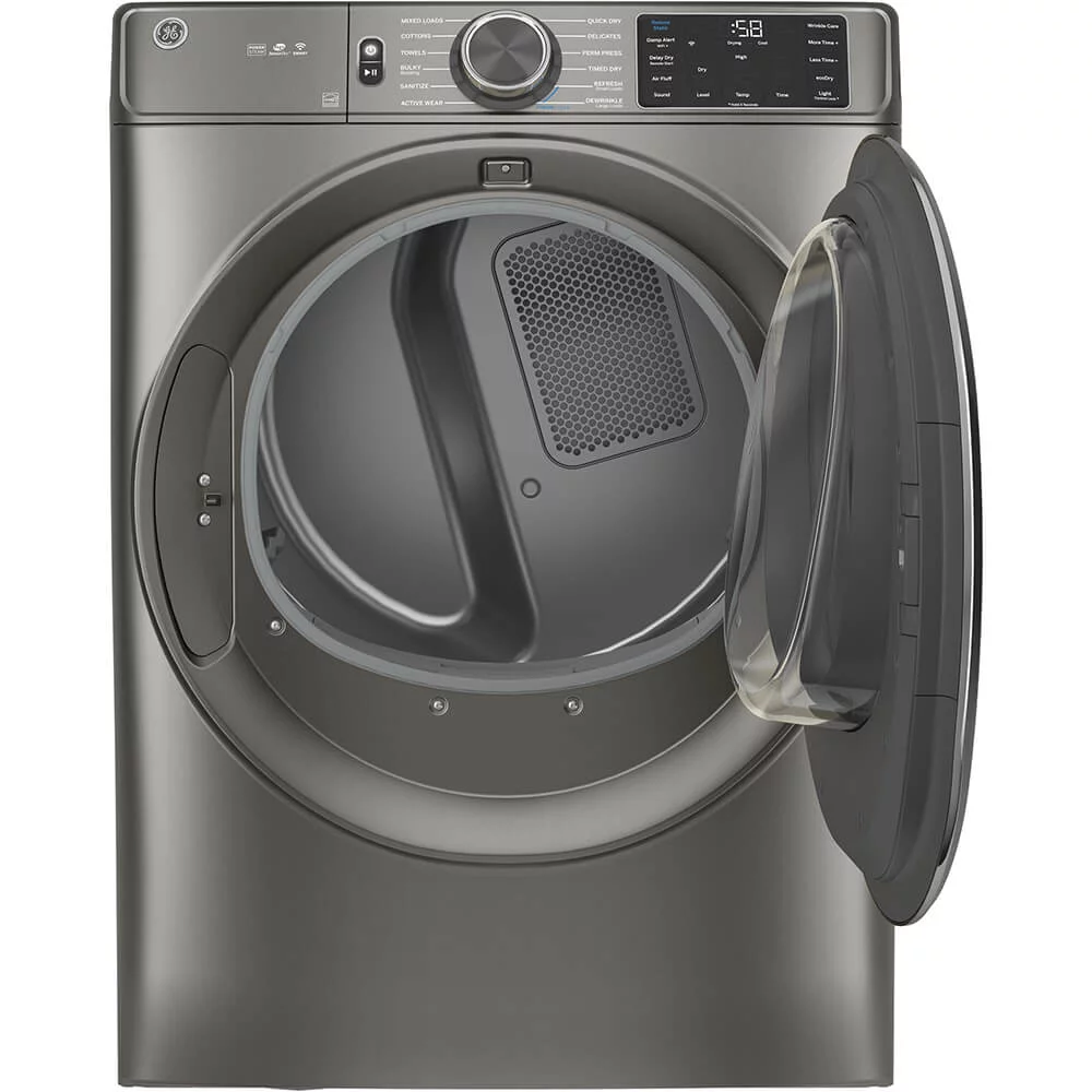 GE® 7.8 cu. ft. Capacity Smart Front Load Electric Dryer with Steam and Sanitize Cycle
