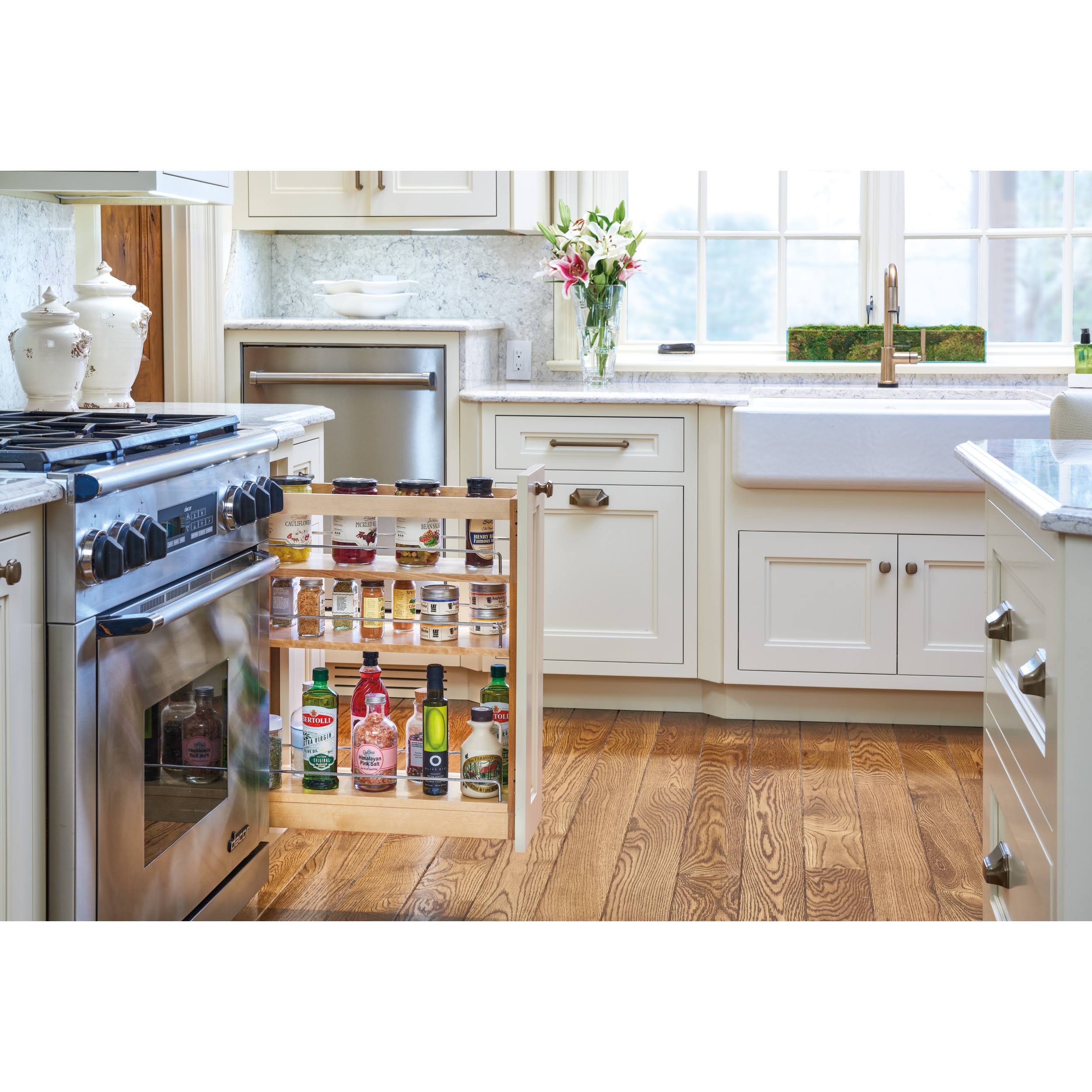Rev-A-Shelf 8.5x22 Soft-Close Base Cabinet Organizer, Natural