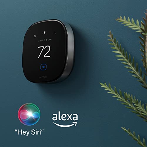 ecobee Smart Thermostat Premium with Smart Sensor and Air Quality Monitor - Programmable Wifi Thermostat - Works with Siri, Alexa, Google Assistant