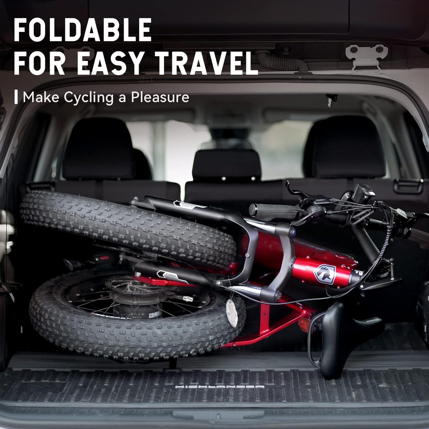 Electric Bike for Adults, HOVSCO Foldable 20'' Fat Tire Ebike 750W Motor Torque Sensor 28Mph Bike