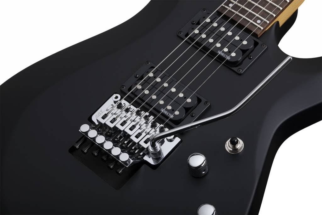 Schecter C-6 FR Deluxe Left Handed Electric Guitar Satin Black
