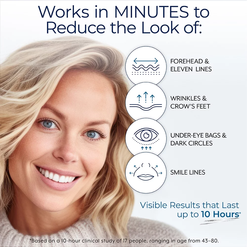 Plexaderm Rapid Reduction Eye Serum - Advanced Formula Anti Aging Visibly Reduces Under-Eye Bags, Wrinkles, Dark Circles, Fine Lines & Crow'