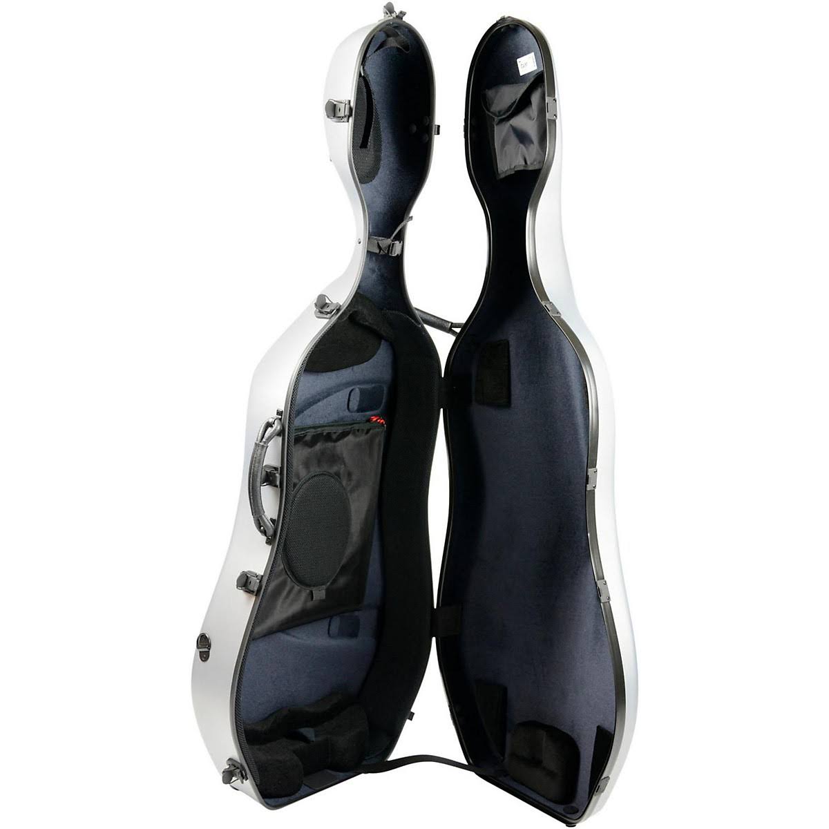 BAM 1001SW Classic Cello Case with Wheels Silver