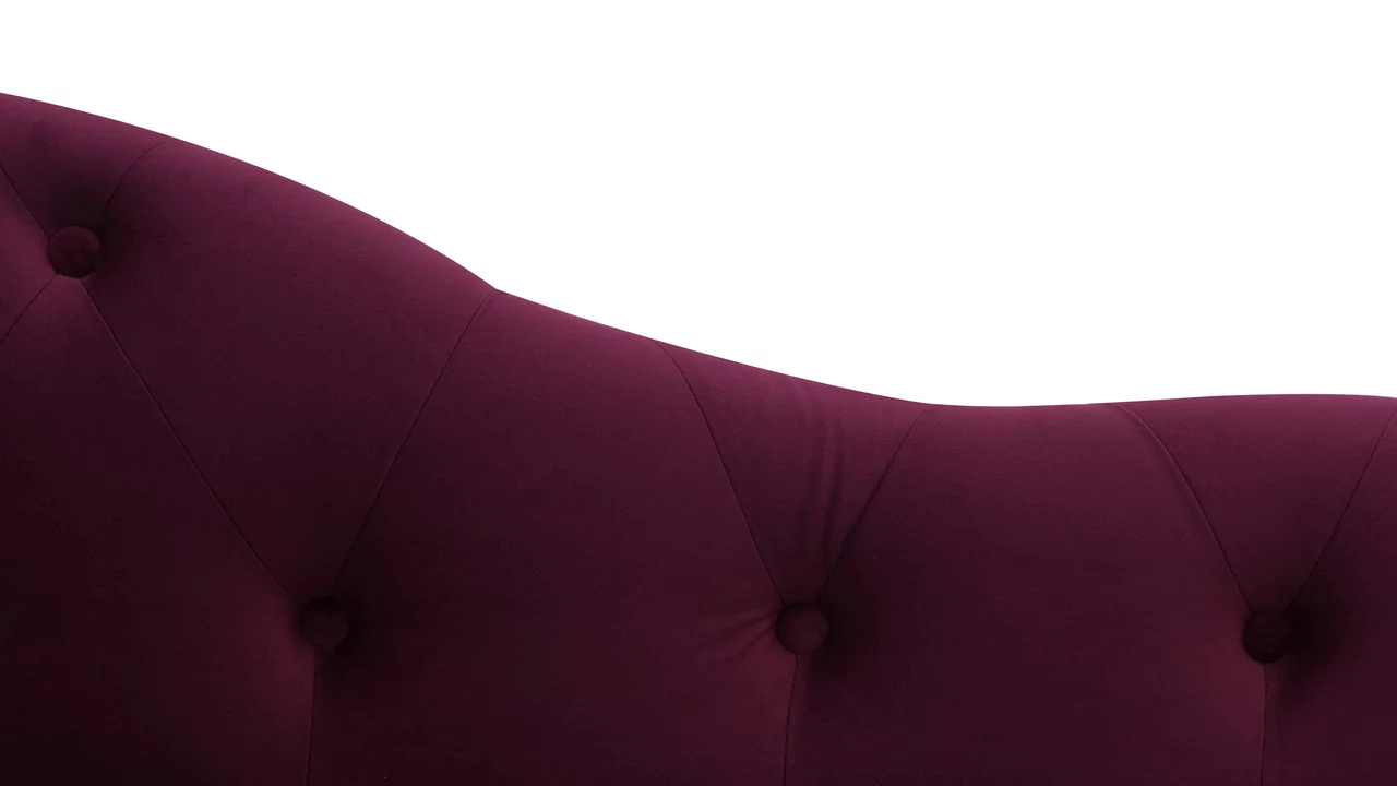 Samuel Tufted Roll Arm Chaise Lounge Burgundy - Radiant Selections