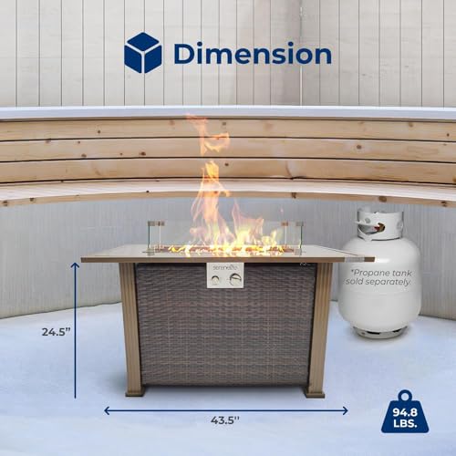 Outdoor Propane Fire Pit Table - CSA/ETL Certified Safe 50