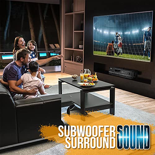 Pyle 2000W 7.1-Channel Hi-Fi Bluetooth 5.0 Stereo Amplifier - AV Home Theater Receiver with Radio - USB - RCA - HDMI - MIC IN