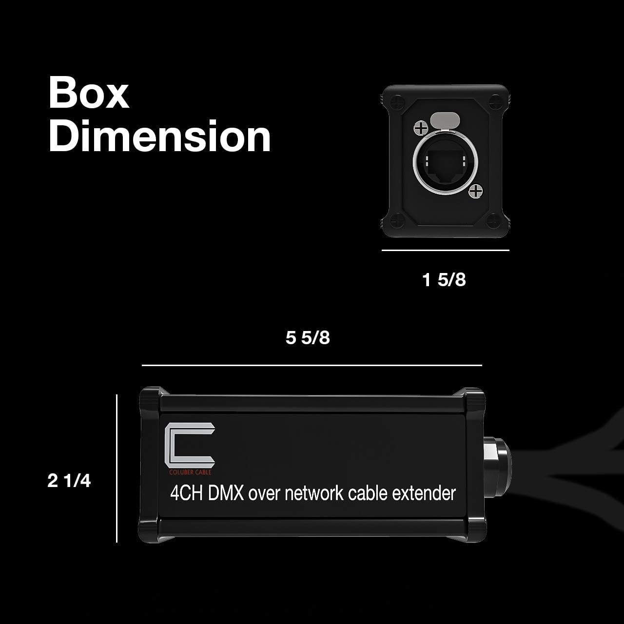 XLR Over Cat5 4 Channel 3-Pin Male Female to Single Ethernet - XLR, AES, DMX Over RJ45 Cat5/Cat6 Audio Over Ethernet Multi Network Snake Receiver