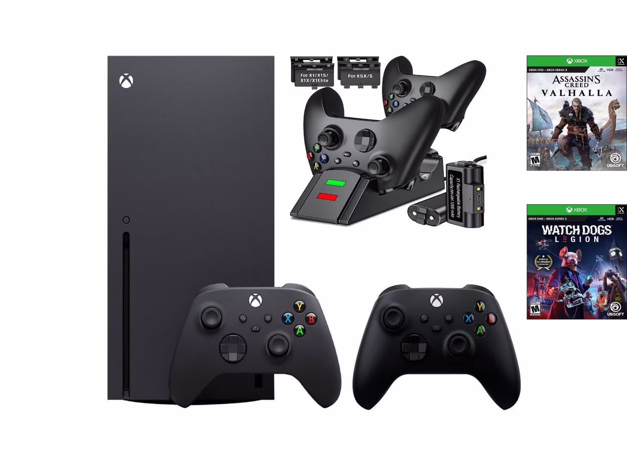 Microsoft Xbox Series X 1TB SSD Bundle with Controller, Watch Dogs: Legion, Assassin's Creed and Charging Station