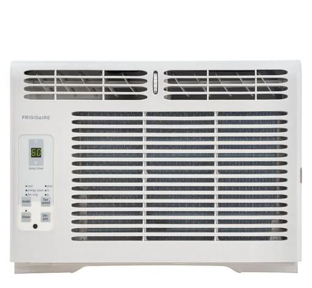 Frigidaire 5 000 BTU Window-Mounted Room Air Conditioner with 136 CFM 2 Fan Speeds 24 Hour Timer Effortless Temperature Control Effortless Clean