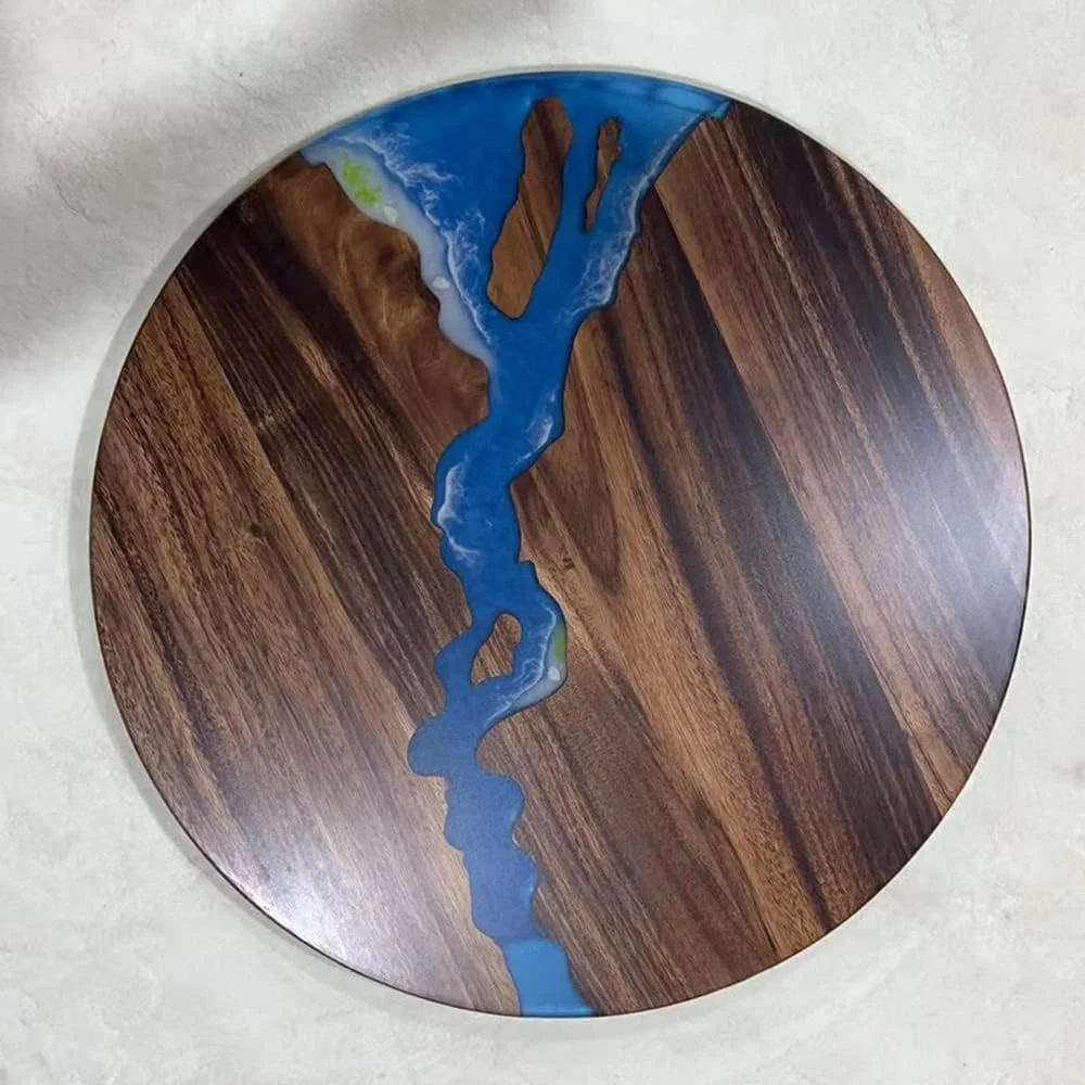 Round Coffee Table Pure Handmade Teak Wood Resin Furniture For Home Decor, Teak Resin Coffee Round Table, Round Kitchen Table, For Home, Balcony