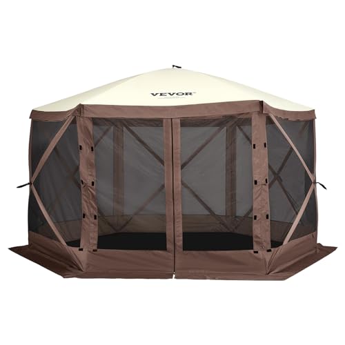 VEVOR Pop Up Gazebo Screen Tent, Pop-Up Instant Gazebo Tents with Mosquito Netting Outdoor Canopy