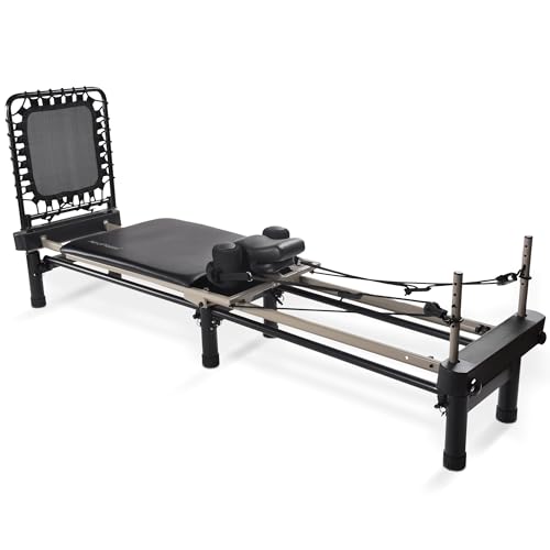 Stamina Pilates Reformer, Home Workout Equipment, AeroPilates Premier - Portable Exercise Machine for Strength and Fitness Training
