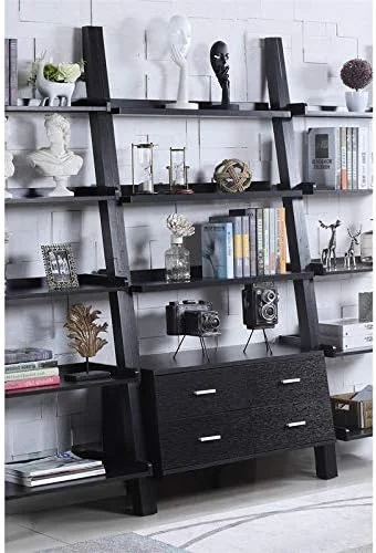 4 Shelf Ladder Bookcase In Cappuccino