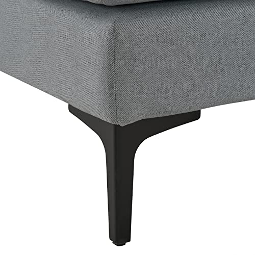 Karl home Convertible Sectional Sofa 110" U-Shape Sofa Couch 4-Seat Couch with Chaise ChenilleFabric Upholstered for Living Room, Apartment, Office