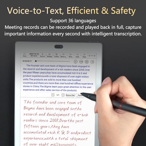 Bigme S6 Color + E-Reader 7.8'' E-Ink Screen ePaper Tablet 6G 128GB eBook Reader Notetaking Tablet with Stylus and Cover