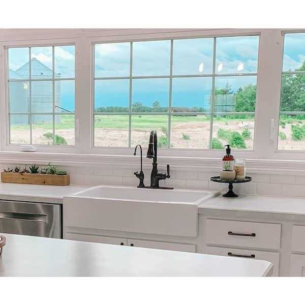 Sinkology Josephine 34 Quick-Fit Drop-In Farmhouse Single Bowl Fireclay Kitchen Sink - Shop Hardware Tools Online Store