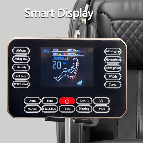 Massage Chair Full Body, Zero Gravity Massage Recliner Chairs with Hip Heat, Foot Massage and Air Massage System for Touch Screen Controller