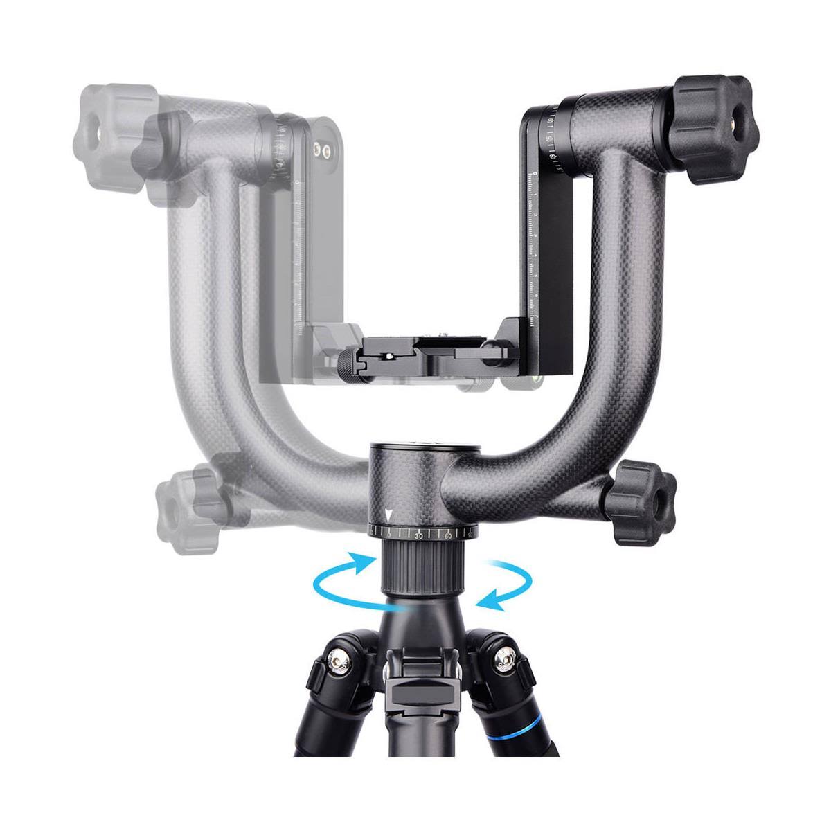 YELANGU A19 Carbon Fiber Dslr Camera Gimbal Tripod Head