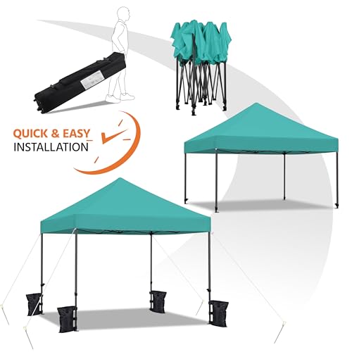 Yaheetech Heavy Duty Pop Up Canopy Tent, 10x20 Commercial Instant Shelter Tent for Wedding, Parties, Adjustable Outdoor Canopy with Wheeled Carry Bag