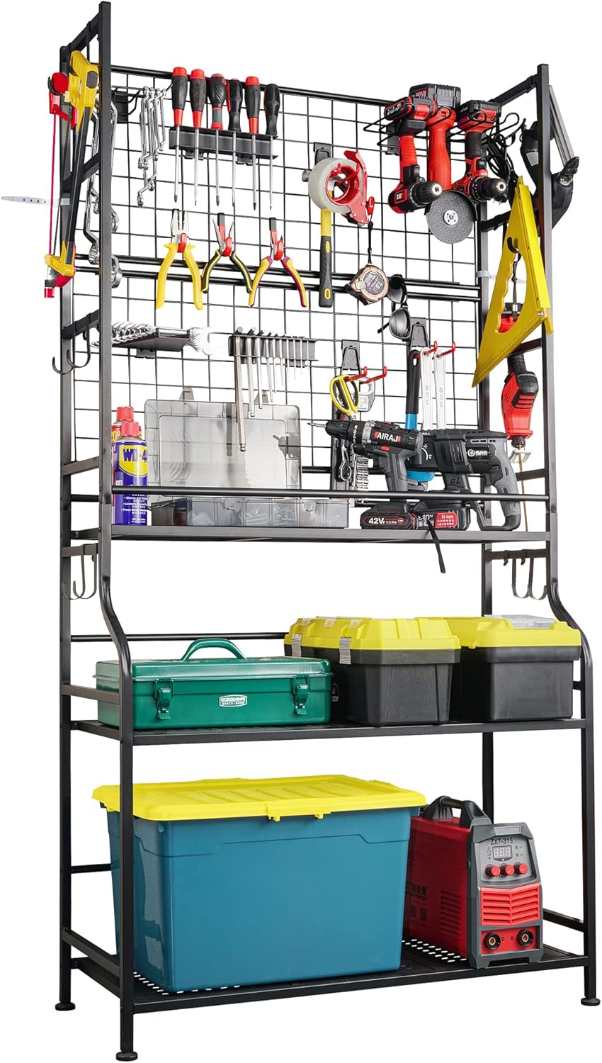 Mythinglogic Tool Storage Organizer,Heavy Duty Tool Holder for Power Tool, Drill, Screwdriver, Wrench, Storage Shelf for Toolbox