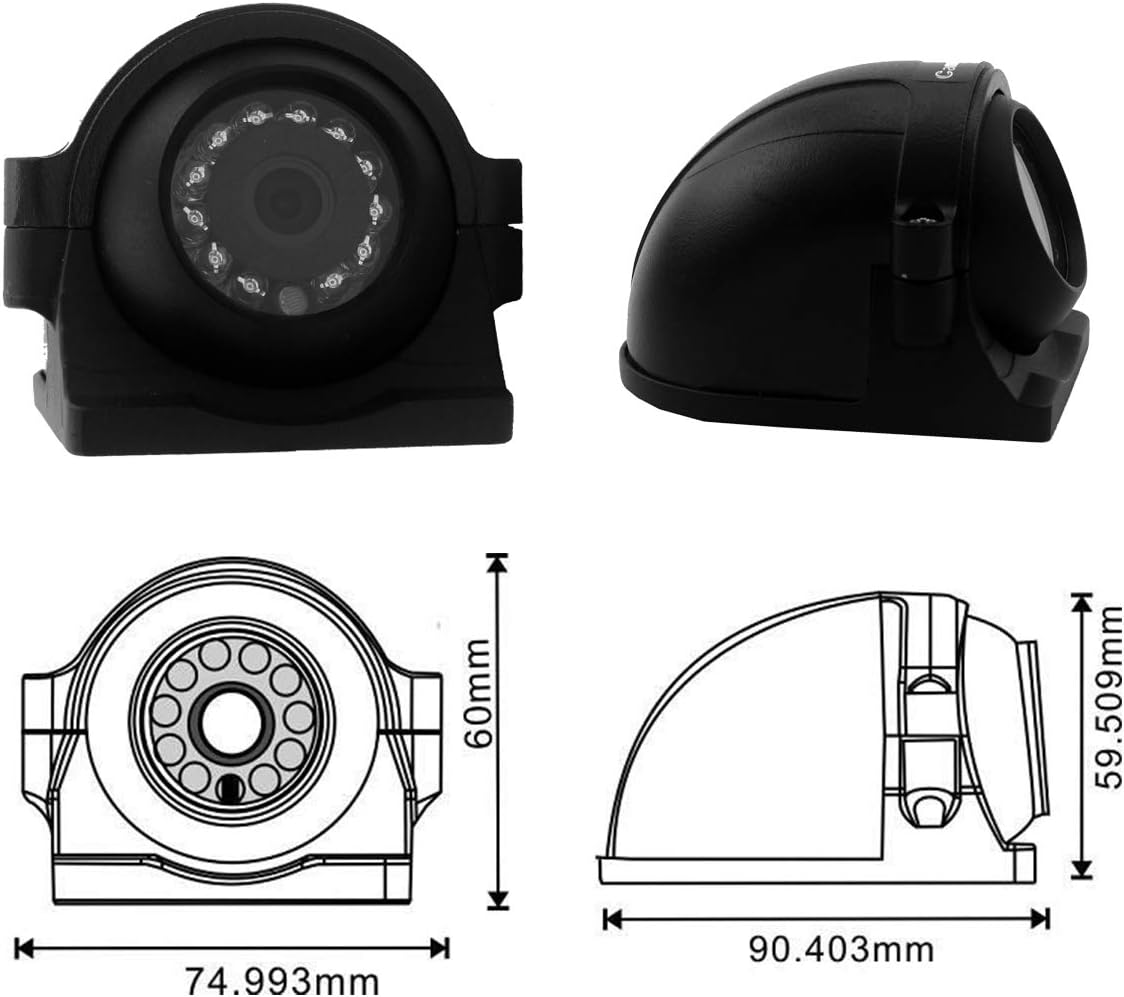 CAMSLEAD 9 inch DVR Monitor with Quad Split Screen, 5 x Cameras