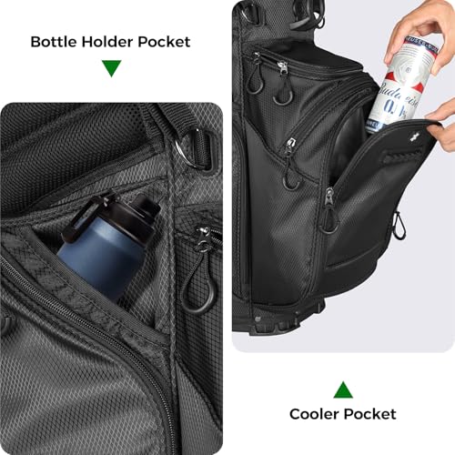 Findway 14 Way Golf Stand Bag, Lightweight Golf Bag with Stand for Men Women, Golf Club Carry Bag with Dual Strap, Full Length Dividers
