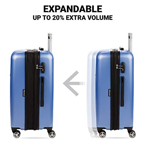SwissGear 7272 Energie Expandable Hardside Luggage with Spinner Wheels and TSA Lock, Gunmetal, Carry-On 19-Inch