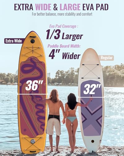Inflatable Stand Up Paddle Board 12' with Kayak Seat & Dual Paddles &ndash
