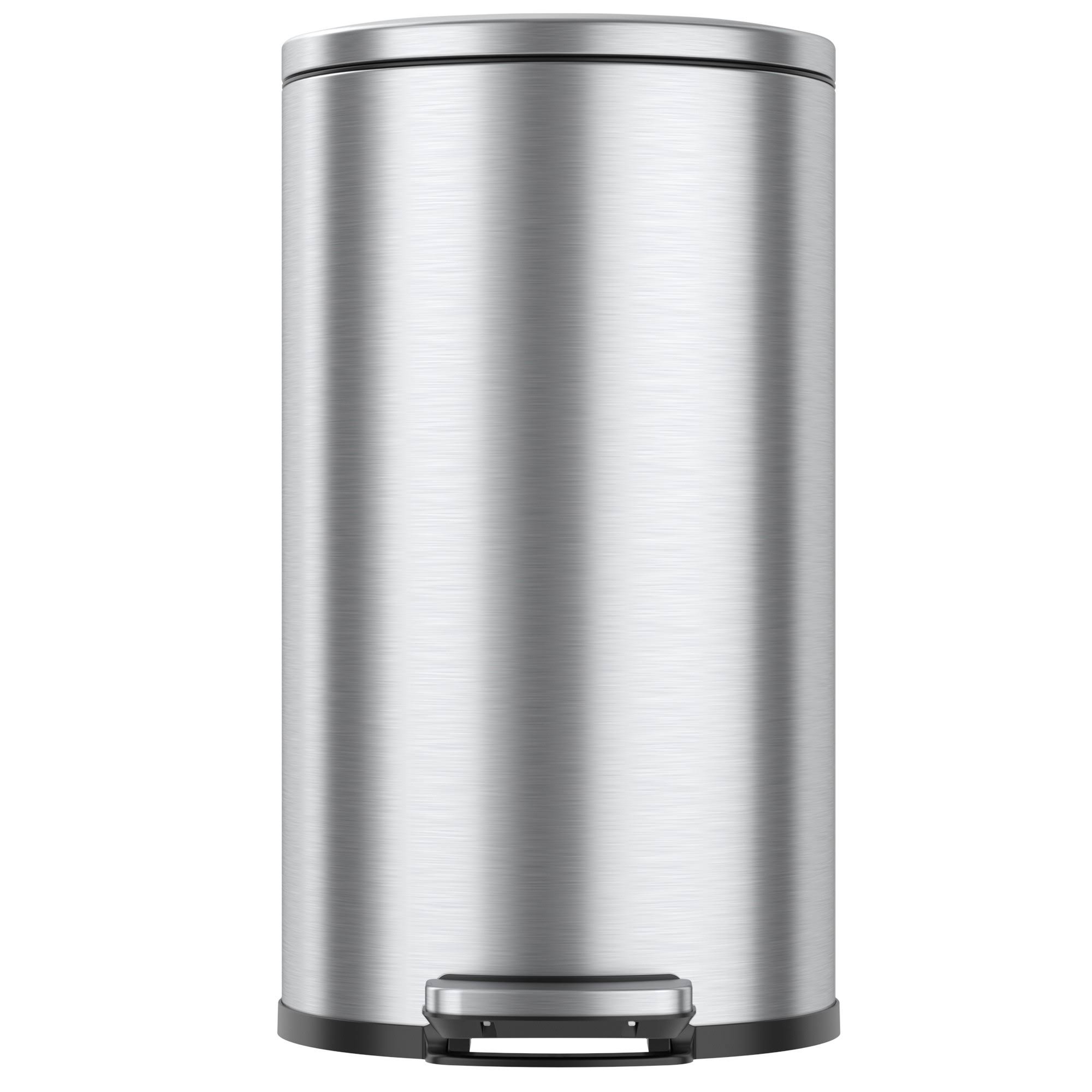 iTouchless SoftStep 8 Gallon Kitchen Step Trash Can with Odor Filter u0026 Removable Inner Bucket, Stainless Steel, 30 LITER Sem