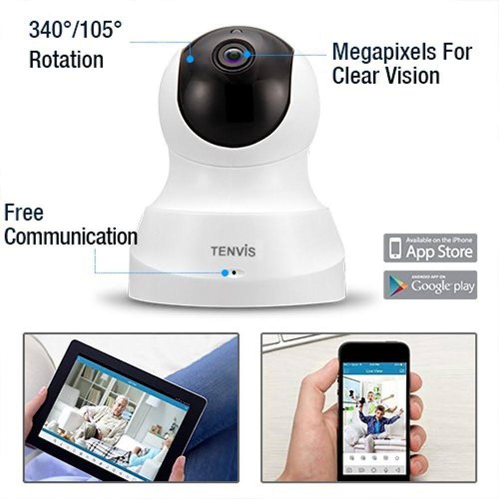 Tenvis HD IP Camera - Wireless IP Camera with Two-Way Audio, Night Vision Camera