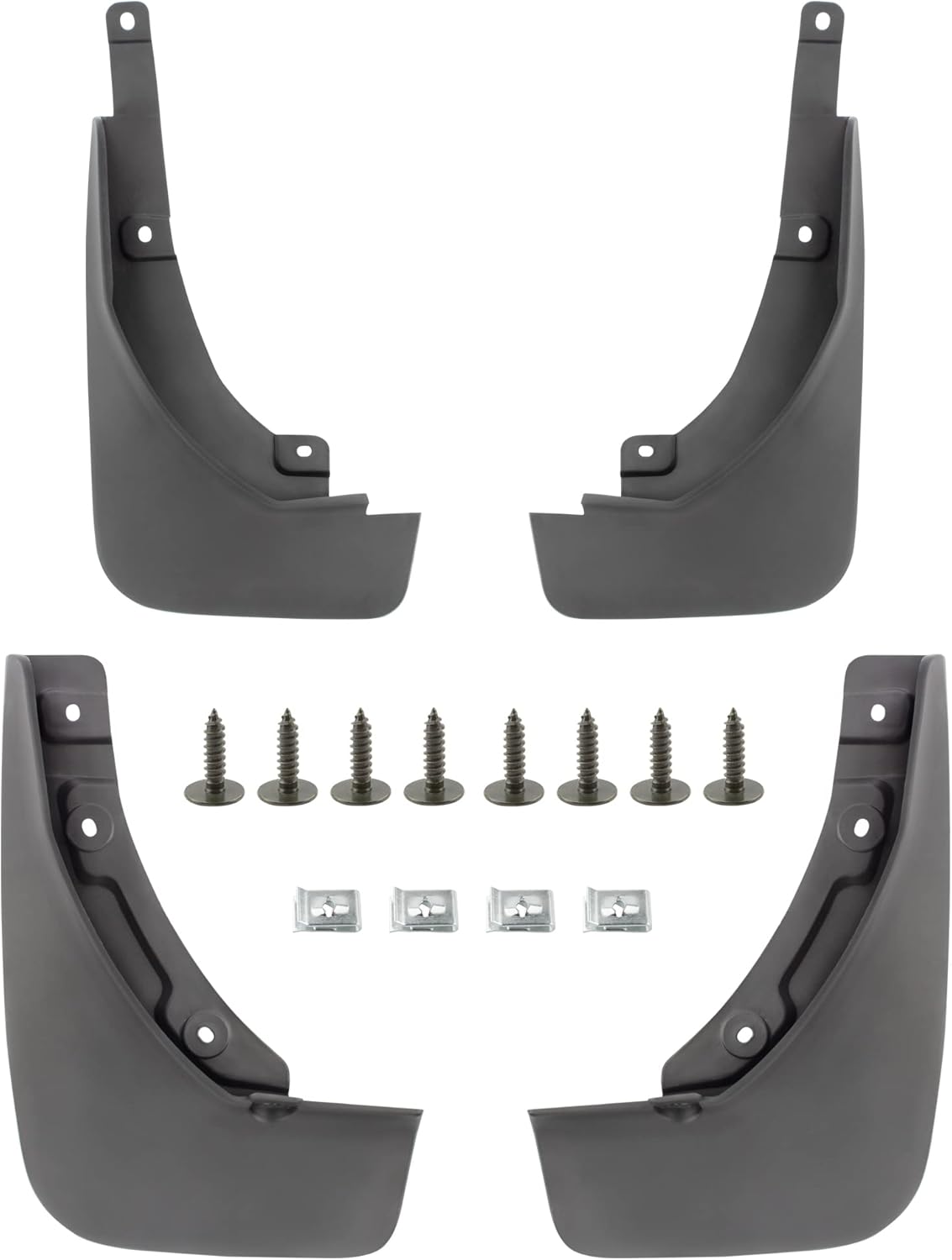 BOXI Set of 4 Front and Rear Side Mud Flaps Splash Guards Fit for Ford Escape 2020 2021 Sport Utility Mud Guard Set (Not fit for ST-Line Model