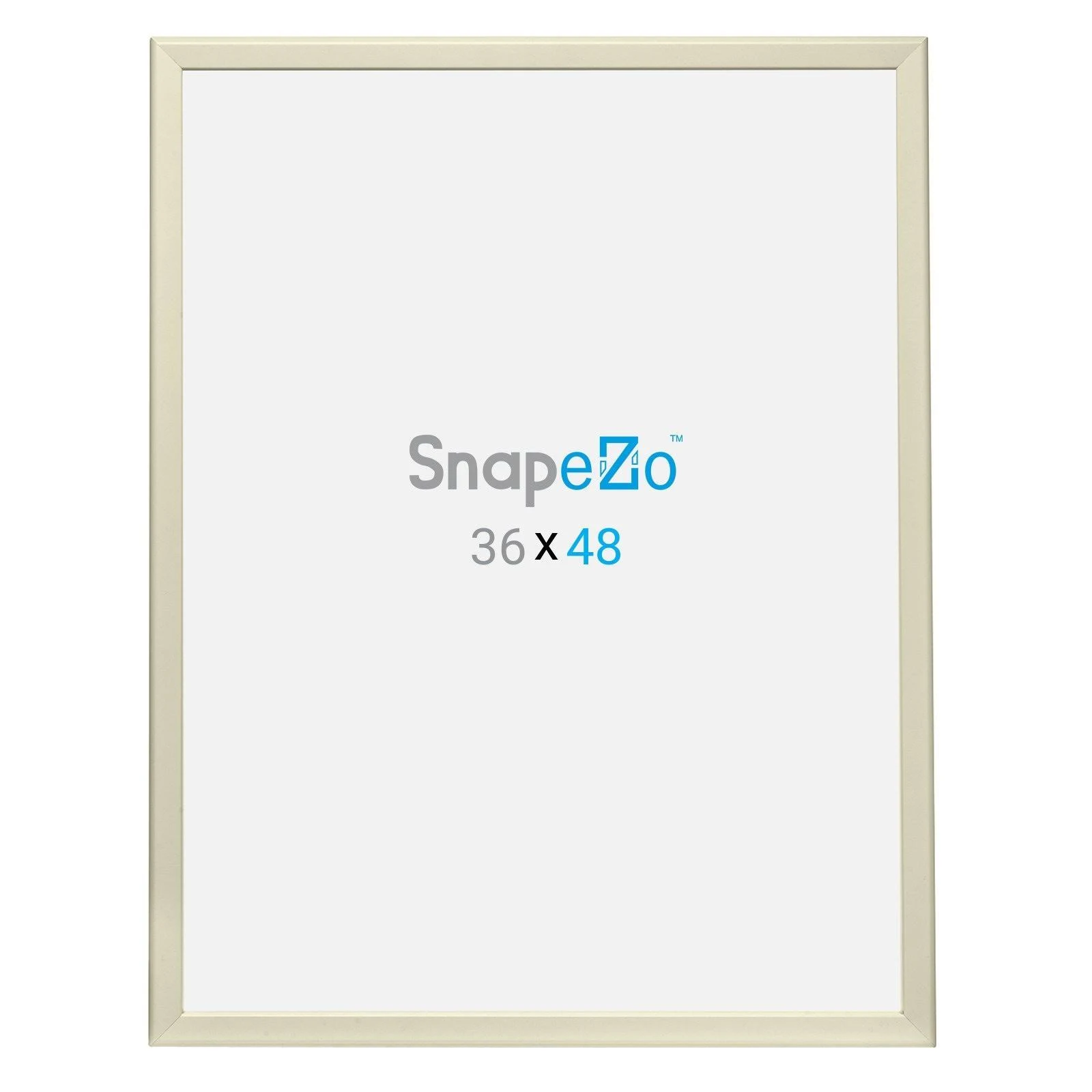 Cream SnapeZo Snap Frame Poster Size 36x48 - 1.25 inch Profile