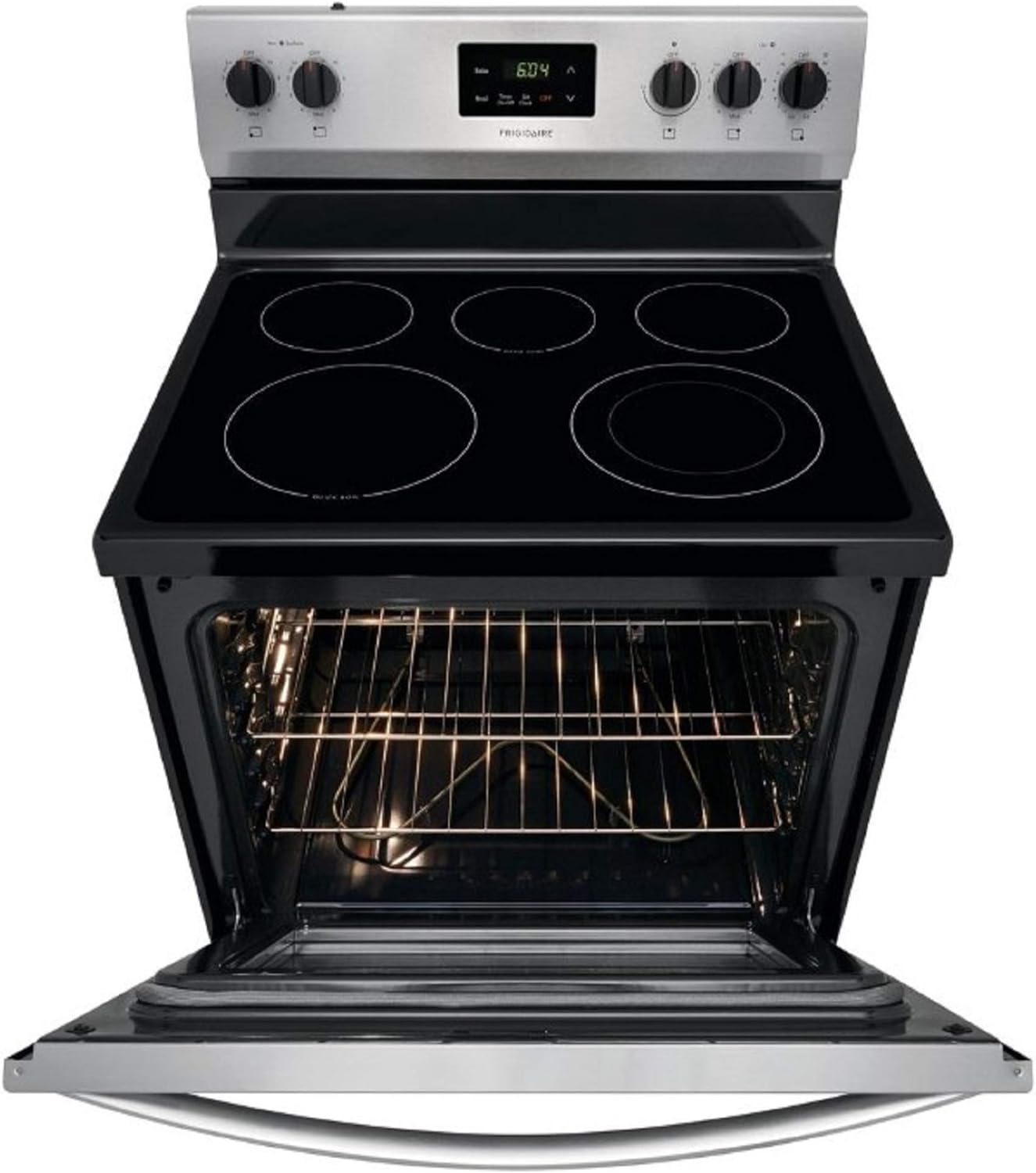 Frigidaire FCRE3052AS 30 Freestanding Electric Range with 5.3 cu. ft. Capacity Quick Boil Store-More Storage Drawer and SpaceWise Expandable Elements