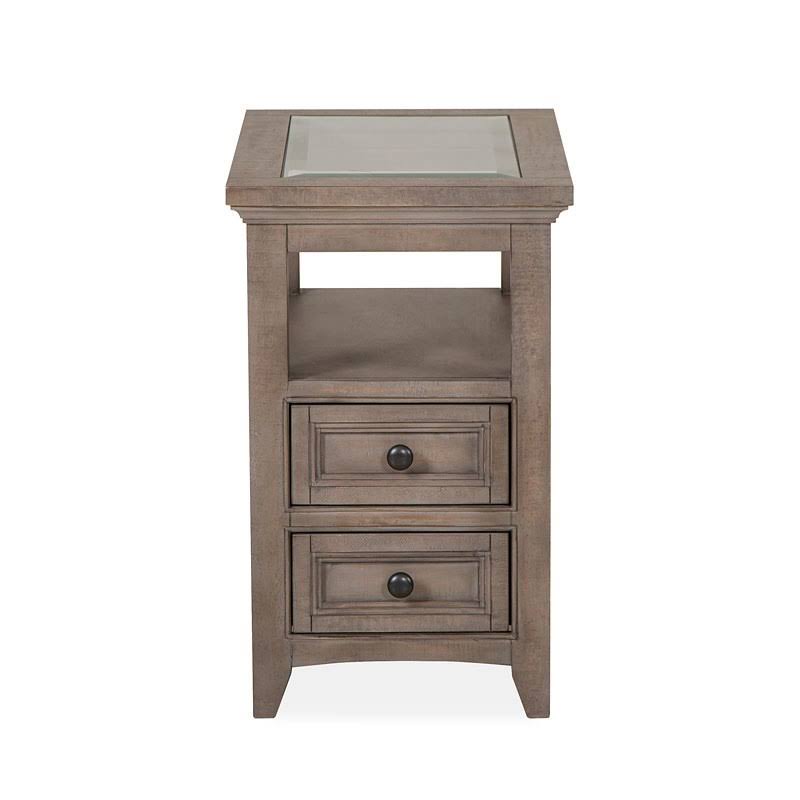 Magnussen Paxton Place Chairside End Table in Dovetail Grey