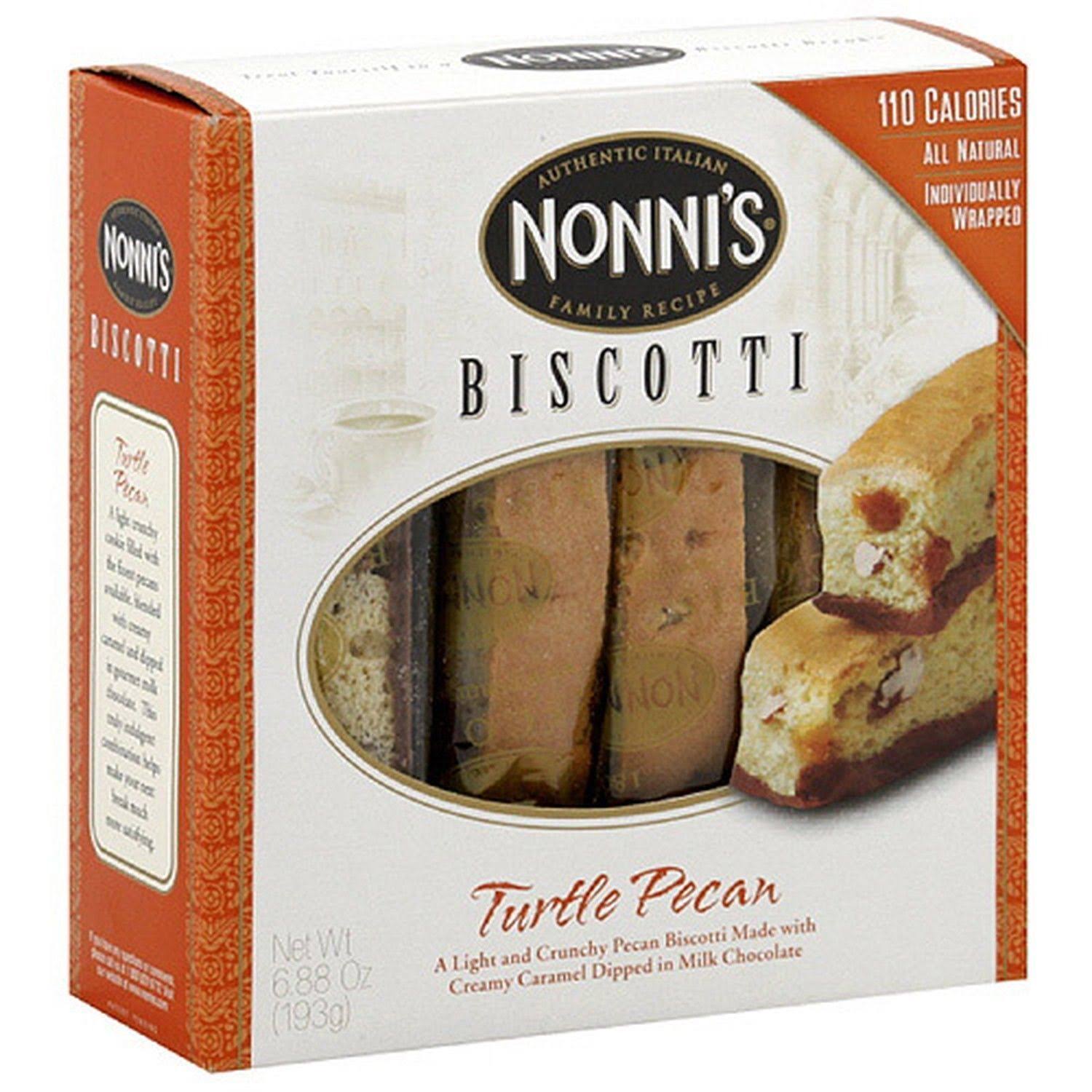 Nonni&s Turtle Pecan Biscotti - 12 pack, 6.88 oz boxes