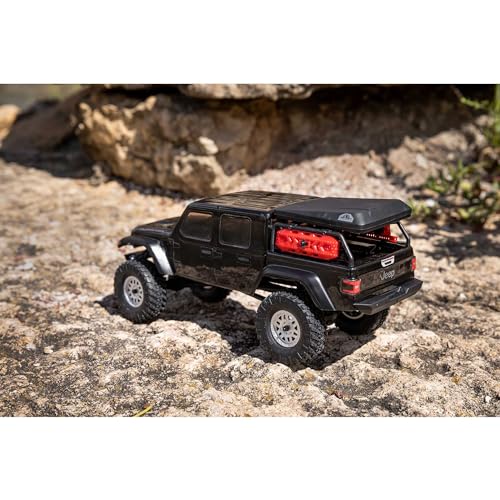 Axial RC Truck SCX24 Jeep Gladiator 4 Wheel Drive Rock Crawler Brushed RTR (Nothing Needed to Complete Ready-to-Run), Black, AXI00005V2T5