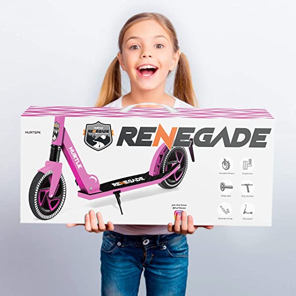 Hurtle Scooter &ndash; Scooter for Teenager &ndash; Kick Scooter &ndash; 2 Wheel Scooter with Adjustable T-Bar Handlebar &ndash