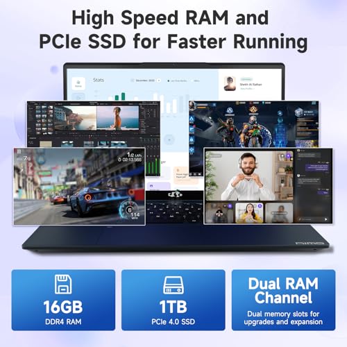 NIMO 15.6" IPS FHD-Business-Laptop, Intel 6 Core i3-1215U 8GB RAM 256GB SSD (Beat i5-1135G7