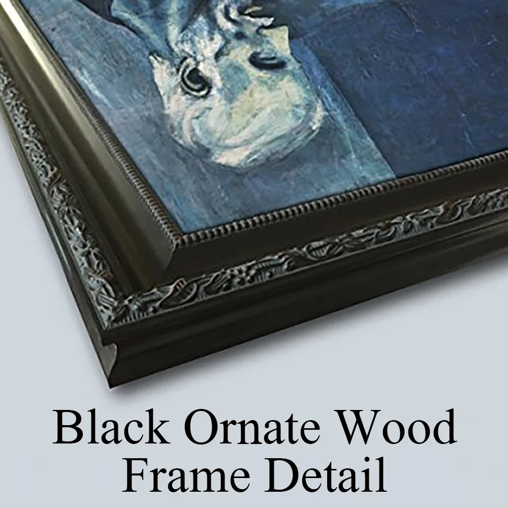 Géza Peske 18x15 Black Ornate Wood Framed Double Matted Museum Art Print Titled - Two Boys with Stone Slingshot on the Summer Meadow