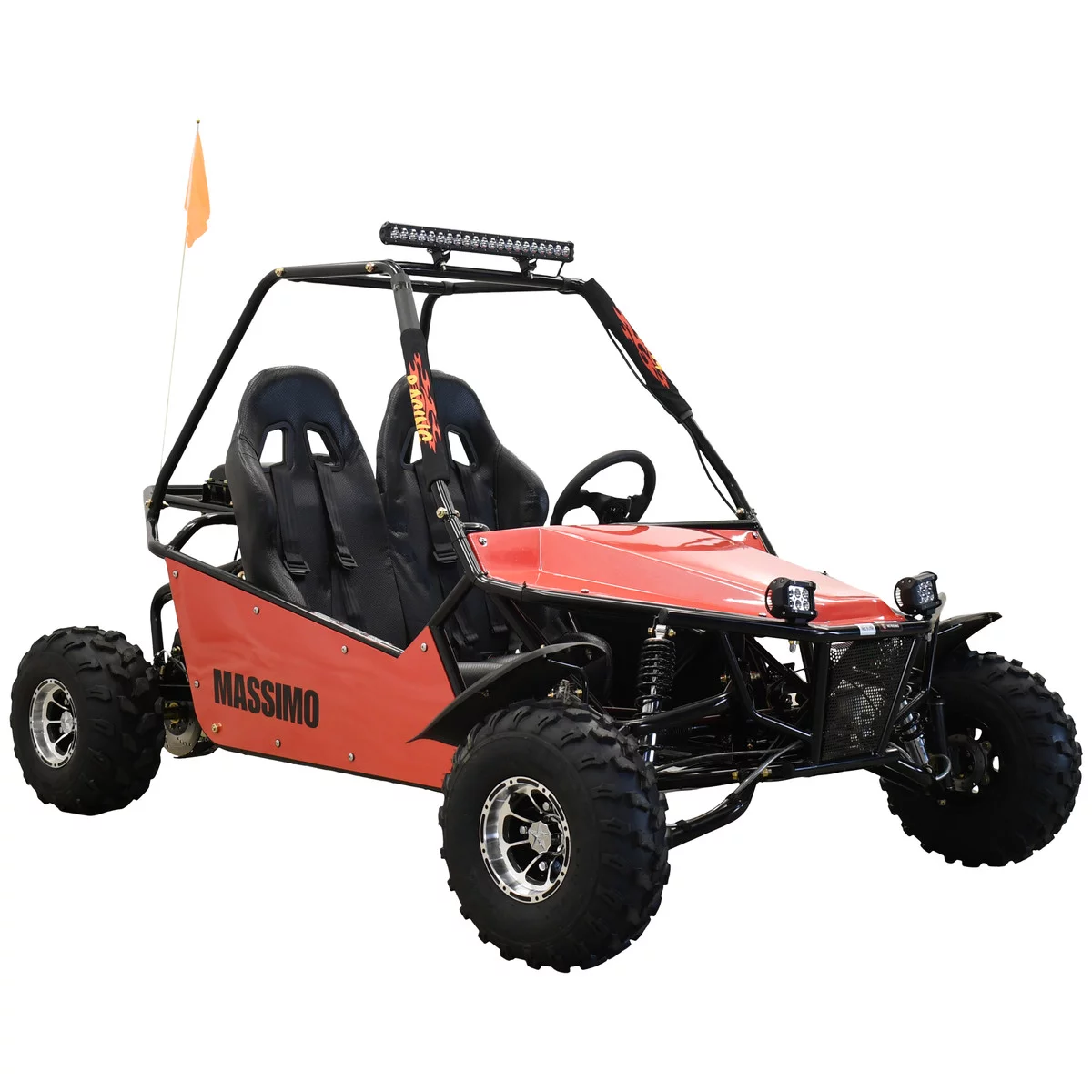 Massimo GKM 200|4 Stroke 177cc 2WD Go Kart (Red) - Curated Treasures Market