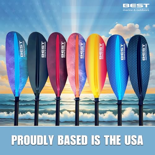 Best Marine and Outdoors Kayak Paddle, Carbon Fiber Shaft & Fiberglass Reinforced Polypropylene Blades, 220cm, 234cm, 250cm
